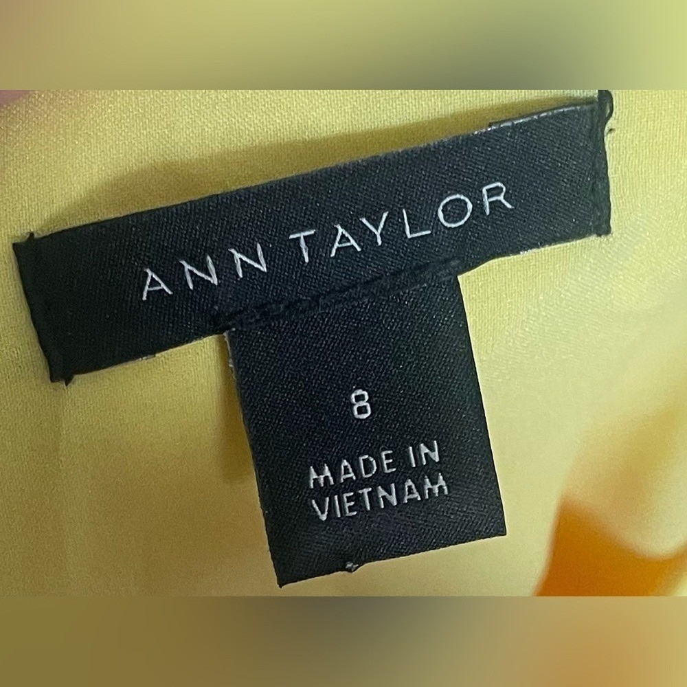 Ann Taylor- Sunny Yellow Formal Mini Dress Size 8 - Picture 15 of 15